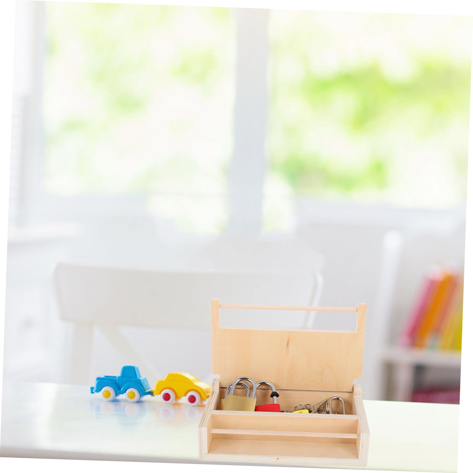 Juguete Montessori de Madera y Metal para Niños Cerraduras y Llaves Que Mejora la Coordinación Mano-Ojo y Promueve el Crecimiento Intelectual en Interacción Padre E Hijo