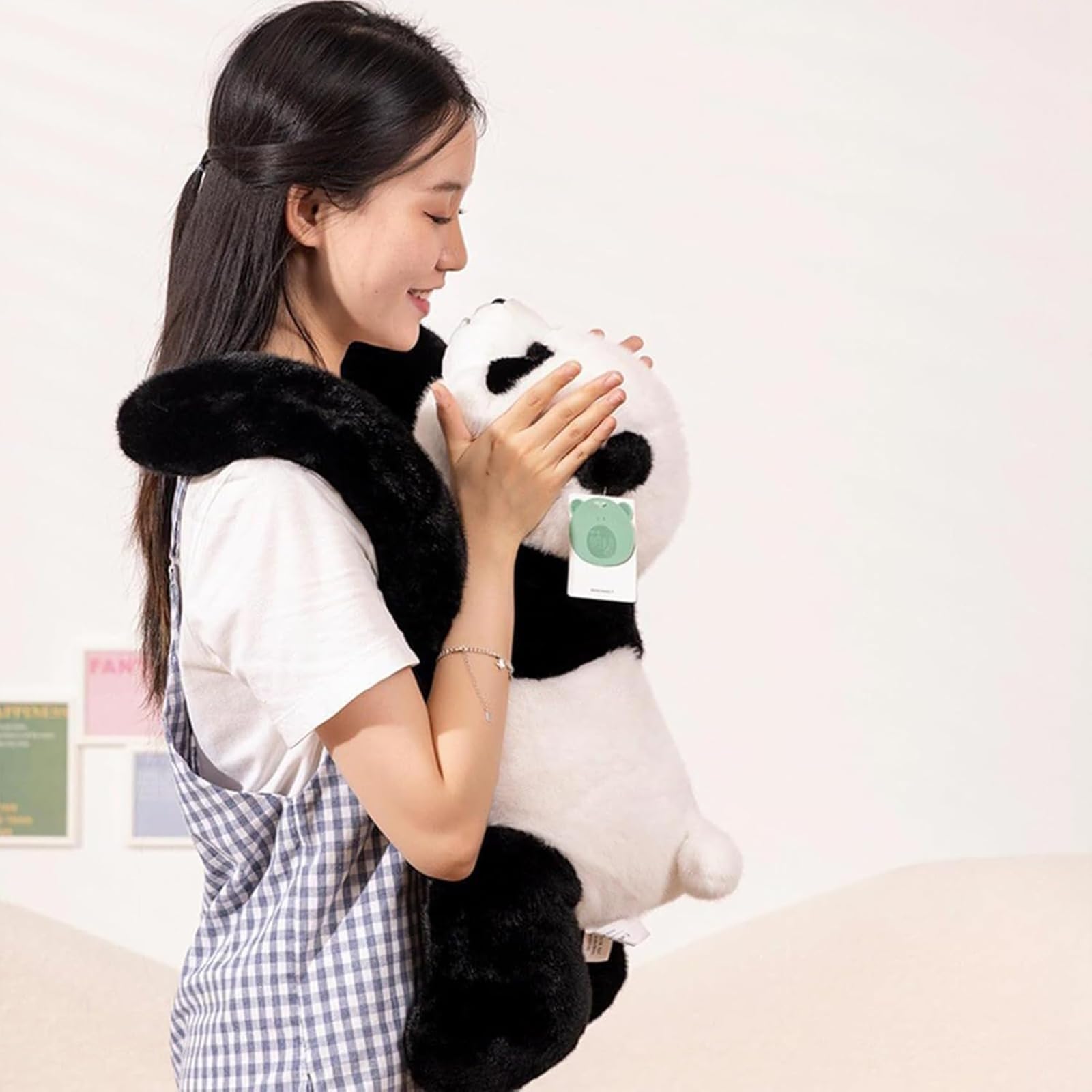 Pluszowe zwierzątka z obciążeniem na lęki, poduszka do przytulania panda-dinozaur wspomagająca sen, maskotki dla dzieci i dorosłych 65cm