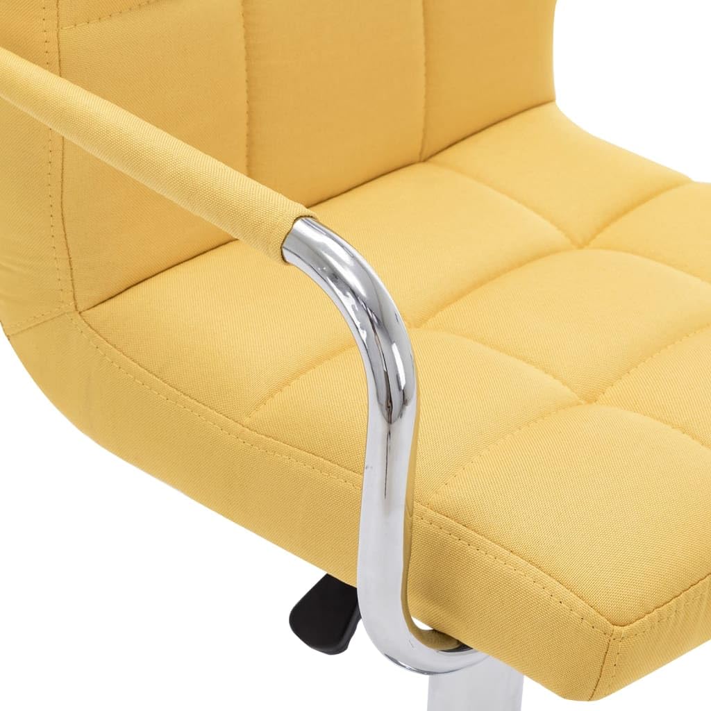 vidaXL Barhocker 2 STK. Gelb Stoff