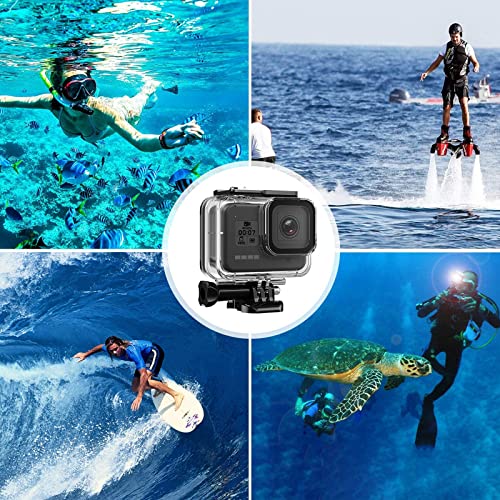 Image of Waterproof Housing Case for Gopro Hero 8 Black, hongdak Underwater Protective Case Shell with Bracket Accessories, Housing Case Diving 60 Meter for Go Pro Action Camera Underwater Dive Case Shell | Protective Dive Housing Case Shell with Bracket Accessories for Go Pro Hero8 Diving, Surfing, Bicycle, Climbing, Parachute