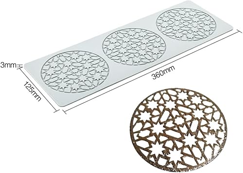 Miniatura 3 de Moldes de silicona de hojas huecas, moldes de chocolate con forma de corazón, geometría, molde de silicona 3D, molde de hojas de caramelo de