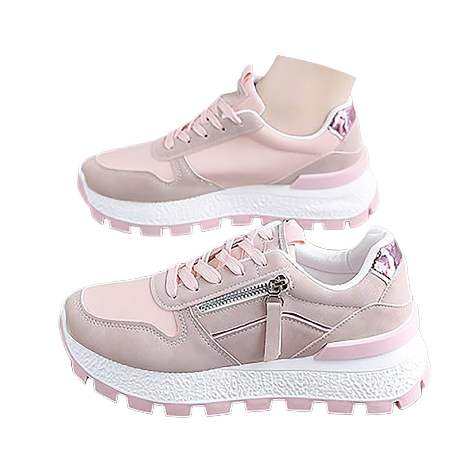 Sneakers Donna Casual con Suola Ammortizzata Antiscivolo Scarpe da Ginnastica per Passeggiate Scarpe Ginnastica Donna Camminata Elegante e Confortevole