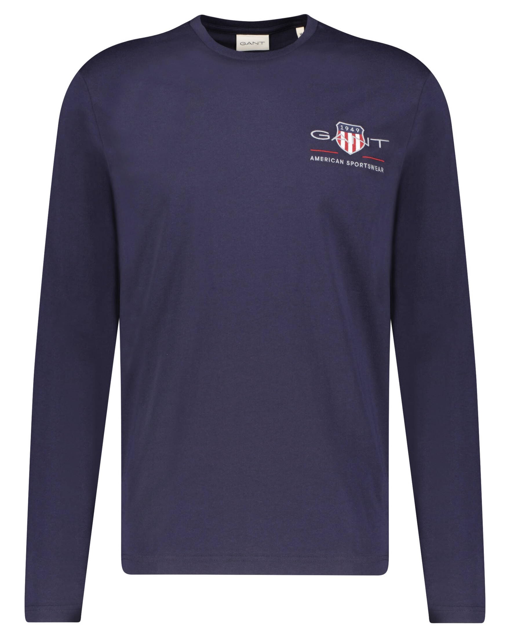 GANT Men's Reg Medium Archive Shield Ls T T-Shirt, Evening Blue, XL