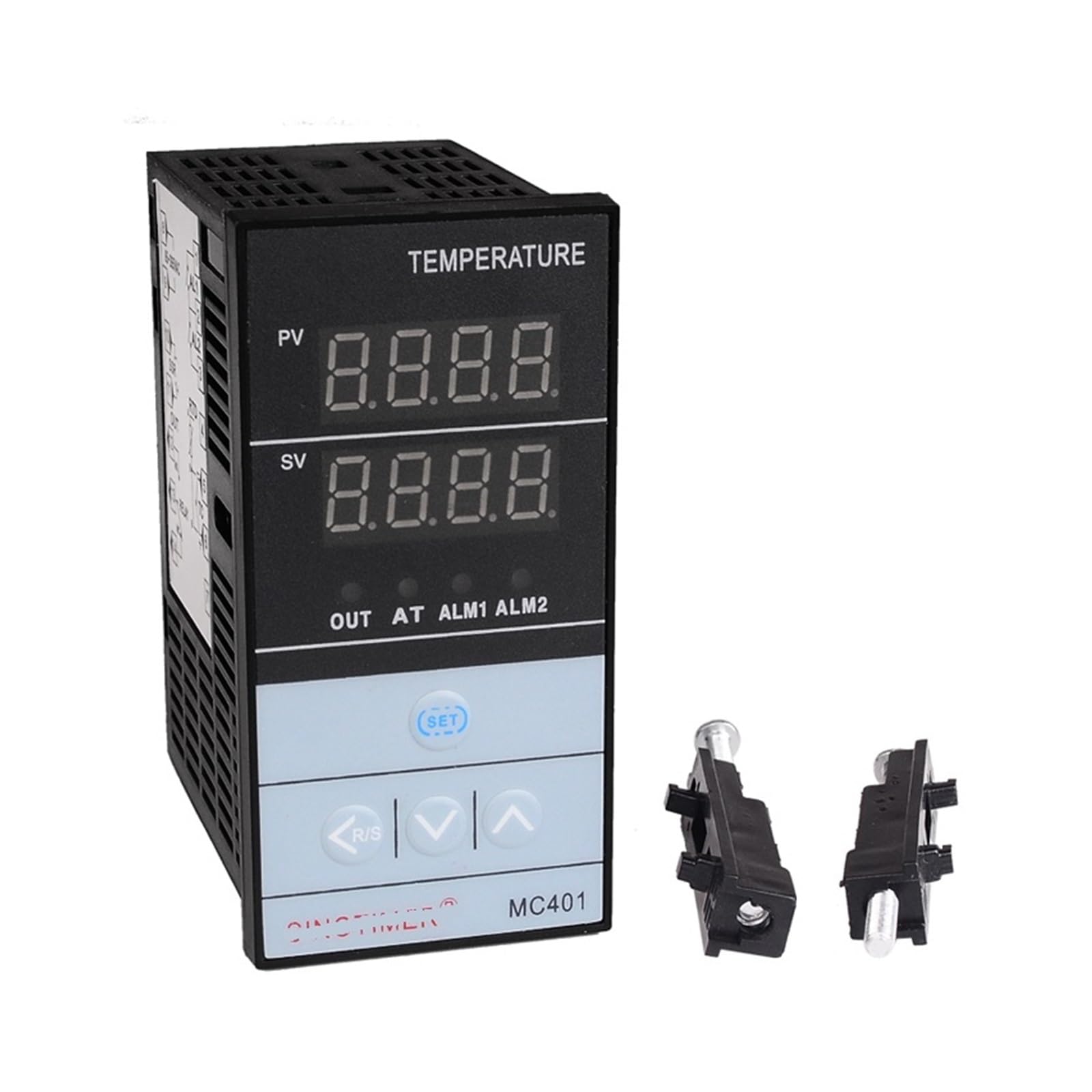 RWRAPS regolatore Temperatura pid Ingresso regolatore di Temperatura Termocoppia PT100 K Uscita relè SSR PID Digitale for Riscaldamento/Raffreddamento con Allarme Fahrenheit Guscio Corto