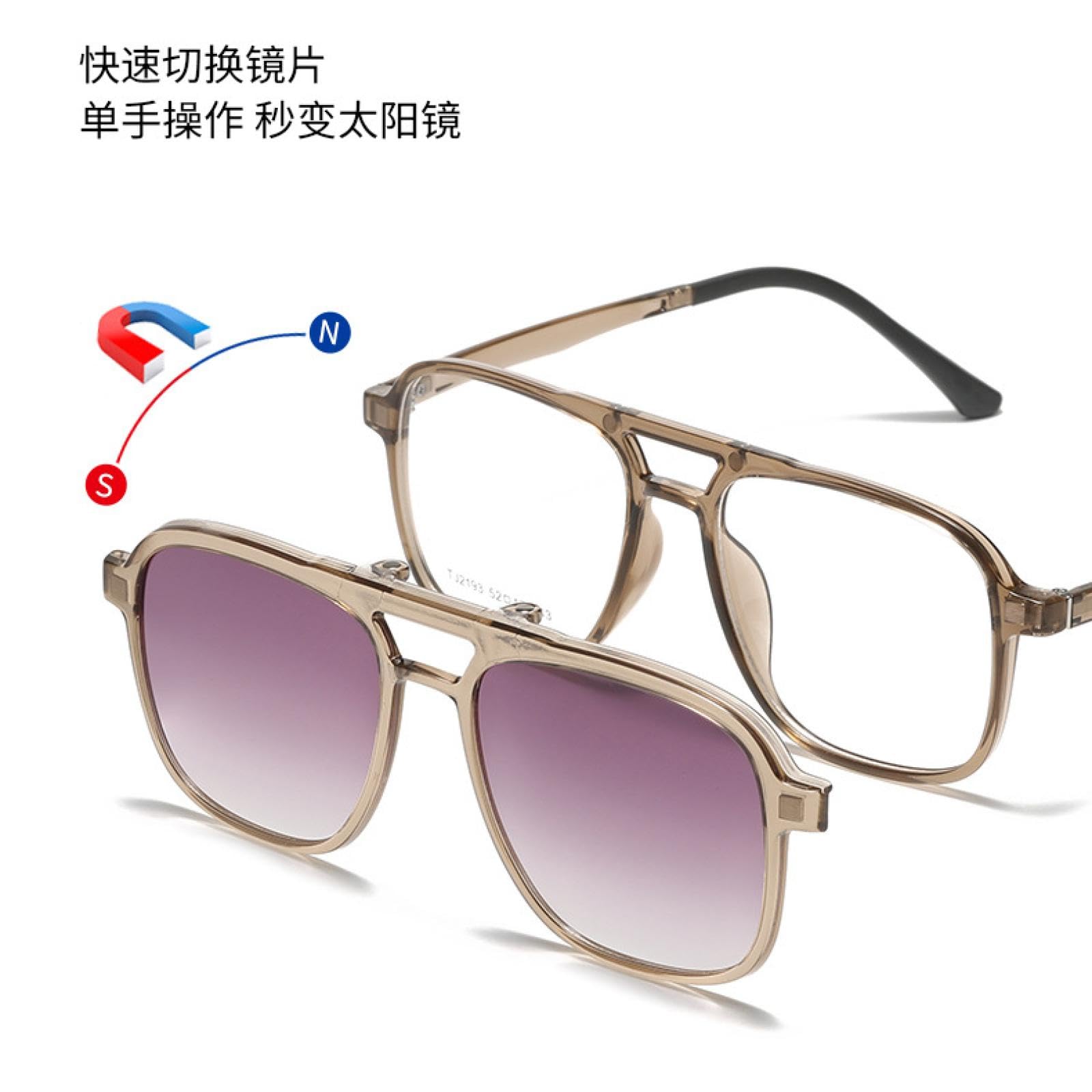 Gafas de sol polarizadas para hombre y mujer, con clip magnético, monturas para gafas