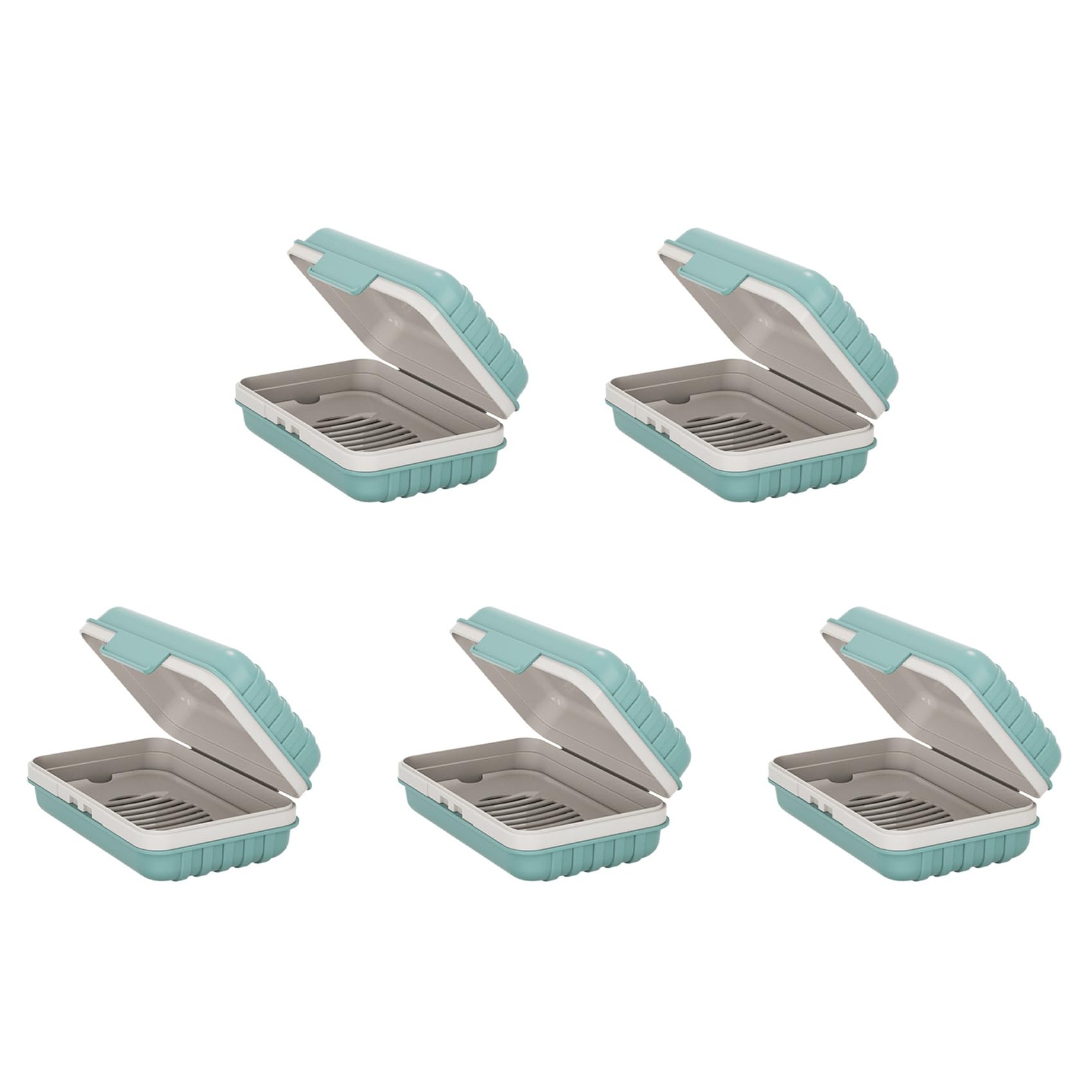Hndhbfgrt 5X Soap Holder, Soap Dish, Bar Soap Holder for Shower, Travel Soap Case with Lid for Gym, Travel Soap Box