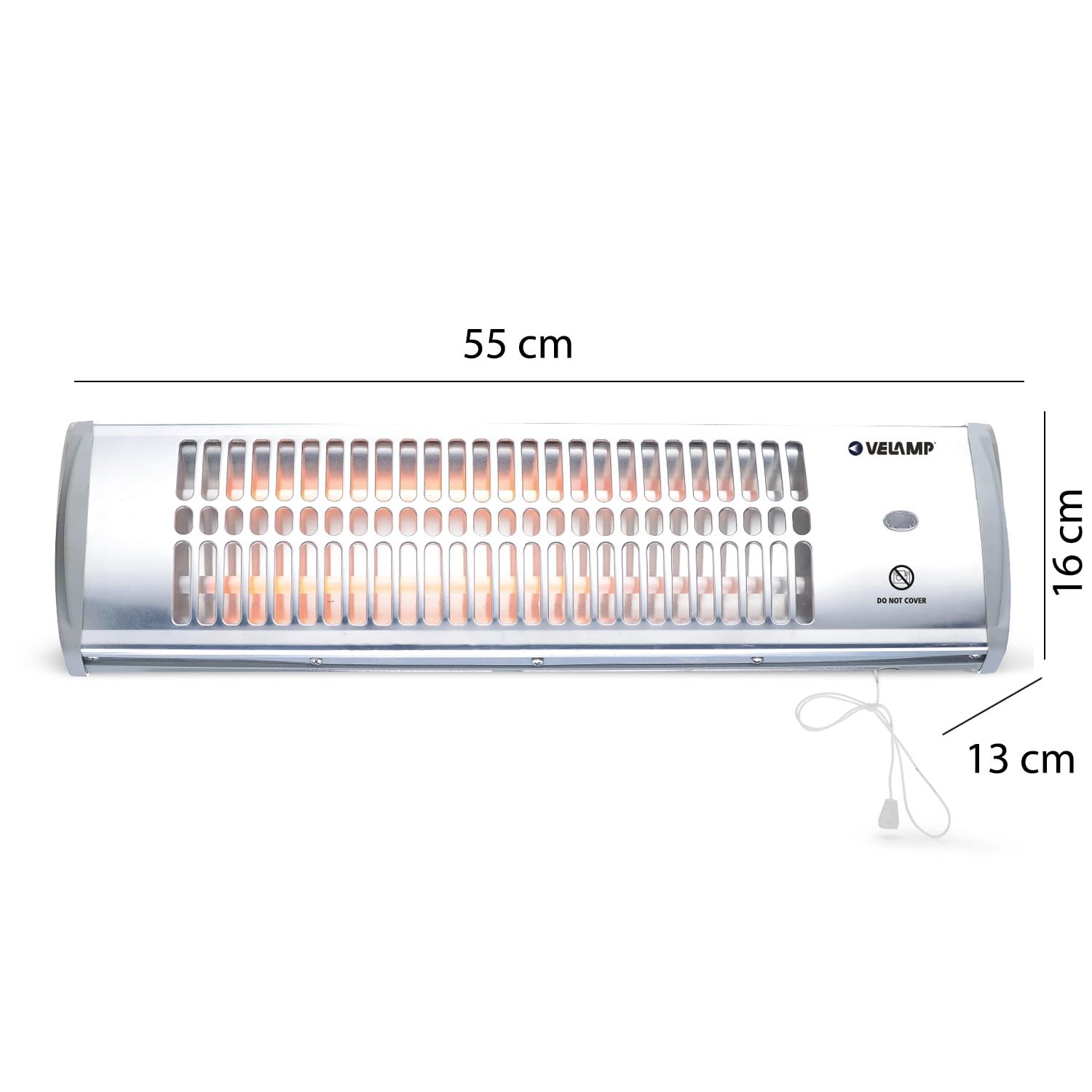 Kwarcowy grzejnik ścienny o mocy 1200W