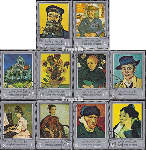 Prophila Collection Yemen del Nord (Arab Repubblica.) 650-659 (Completa Edizione) 1968 Dipinti di Vincent Van Gogh (Francobolli per i Collezionisti) Pittura