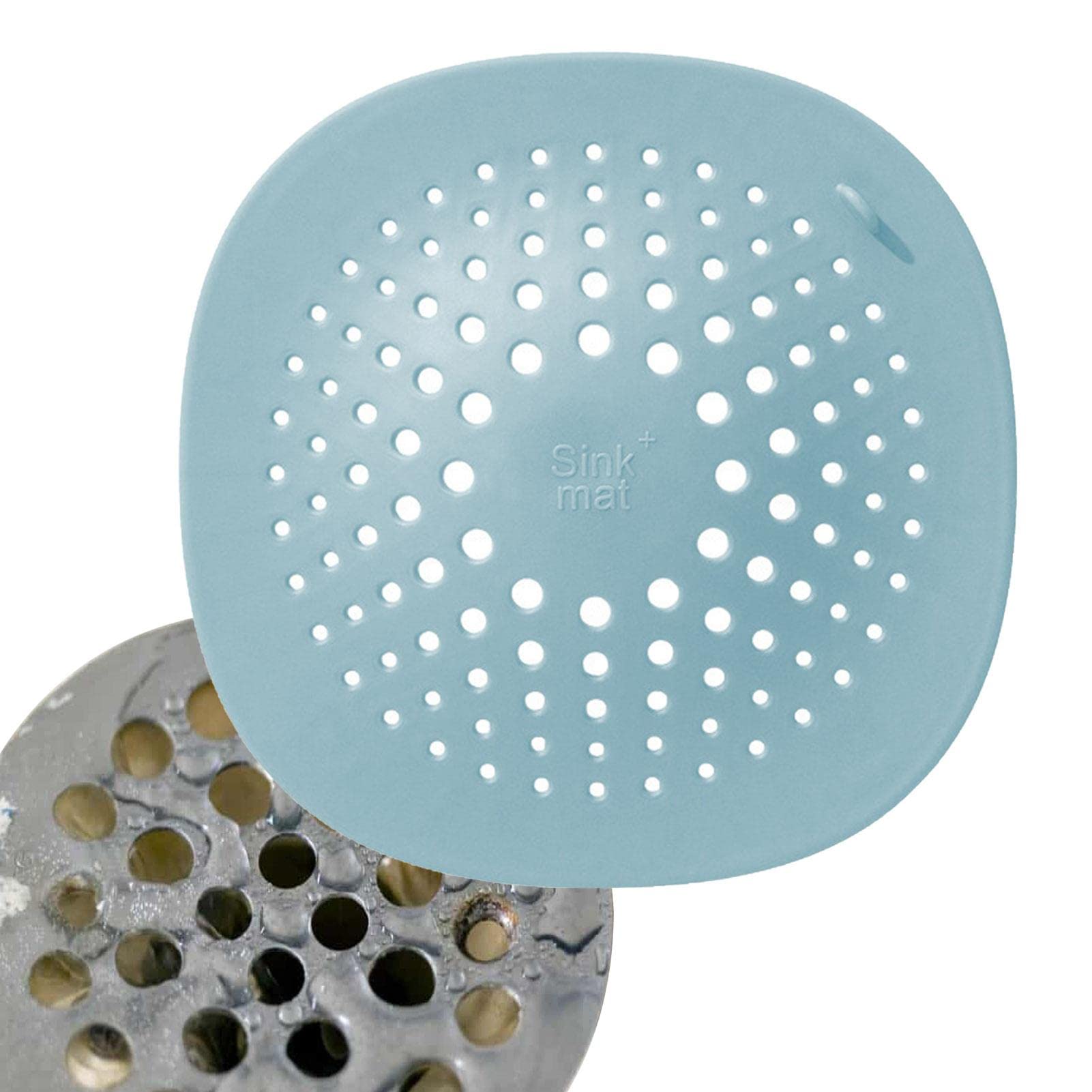 Pomurom Blue Drain For Shower - Silicone Tube Drain Hair Catcher Stopper Filter - Hair Catcher With Sucker For Bathroom Kitchen Rubber Bathtub Strainer Hair Catcher
