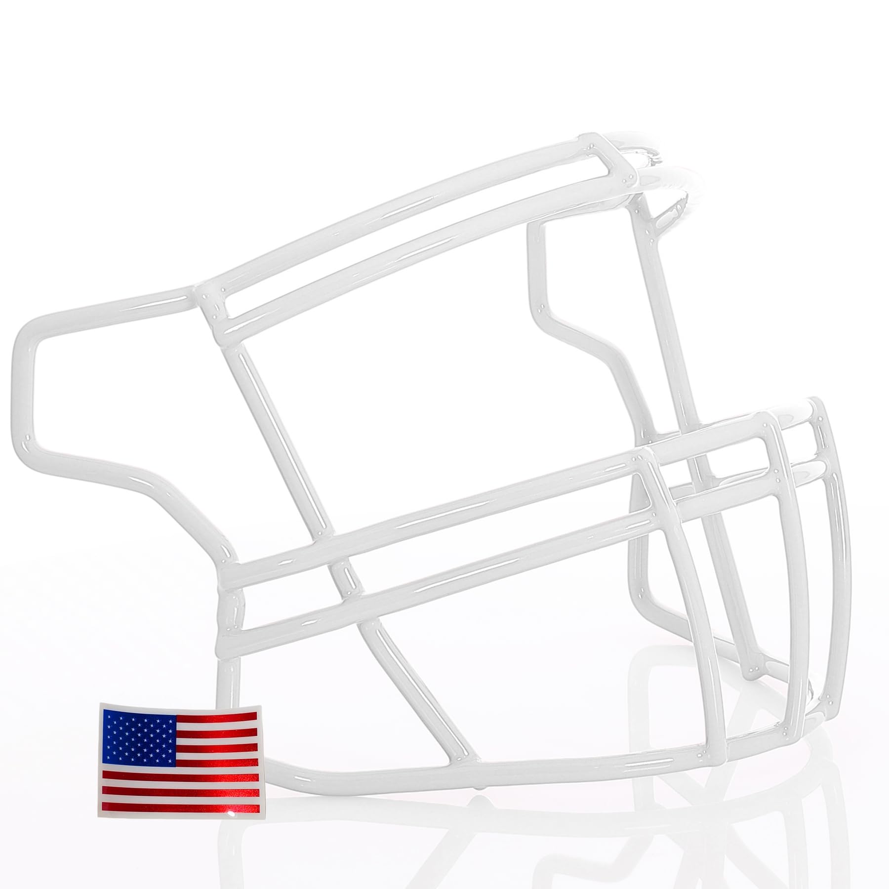 Green Gridiron - SF-2BD for Riddell SpeedFlex + US Flag Helmet Decal (White)