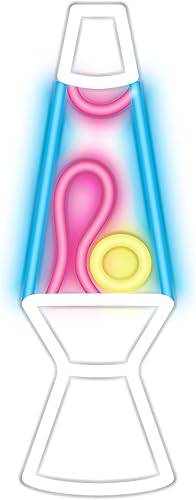 Lava LAMP - Letrero de pared de neón, luz LED rosa y amarilla de 14 pulgadas, perfecto para regalo de vacaciones y cumpleaños, decoración de