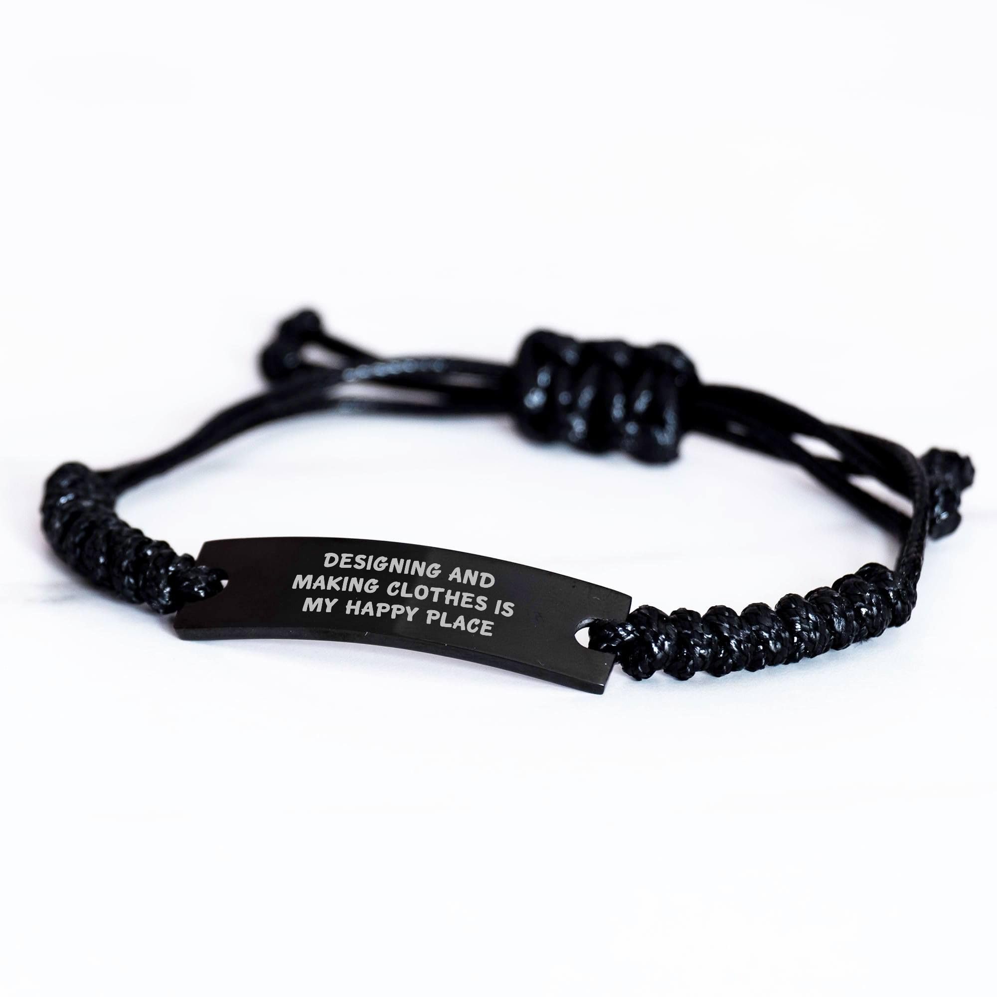 Designing and Making Clothes Gift, Rope Bracelet for Women, Unique Birthday Unique Gift Ideas, Designing and Making Clothes Is My Happy Place, Gift from Women, Rope Jewelry