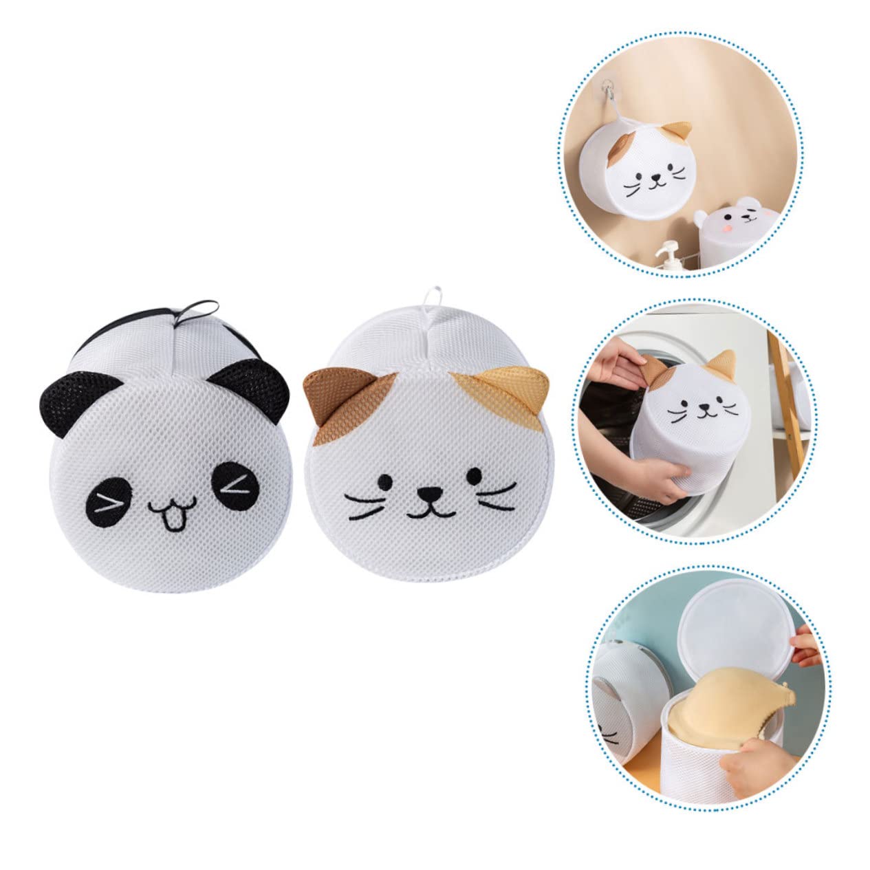 Zerodeko 3 Set Di Sacchetti Per Bucato A Rete Con Motivo A Cartoni Animati - Sacchetti Per Lavare Biancheria Intima E Calzini Per Lingerie Delicata Per Lavatrice 2 Pezzi * 3