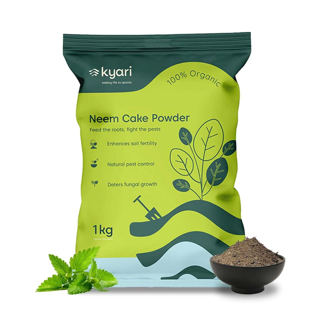 KYARI Neem Cake Powder For Plants, Neem Powder For Plants, Neem Fertilizer For Plants 1kg