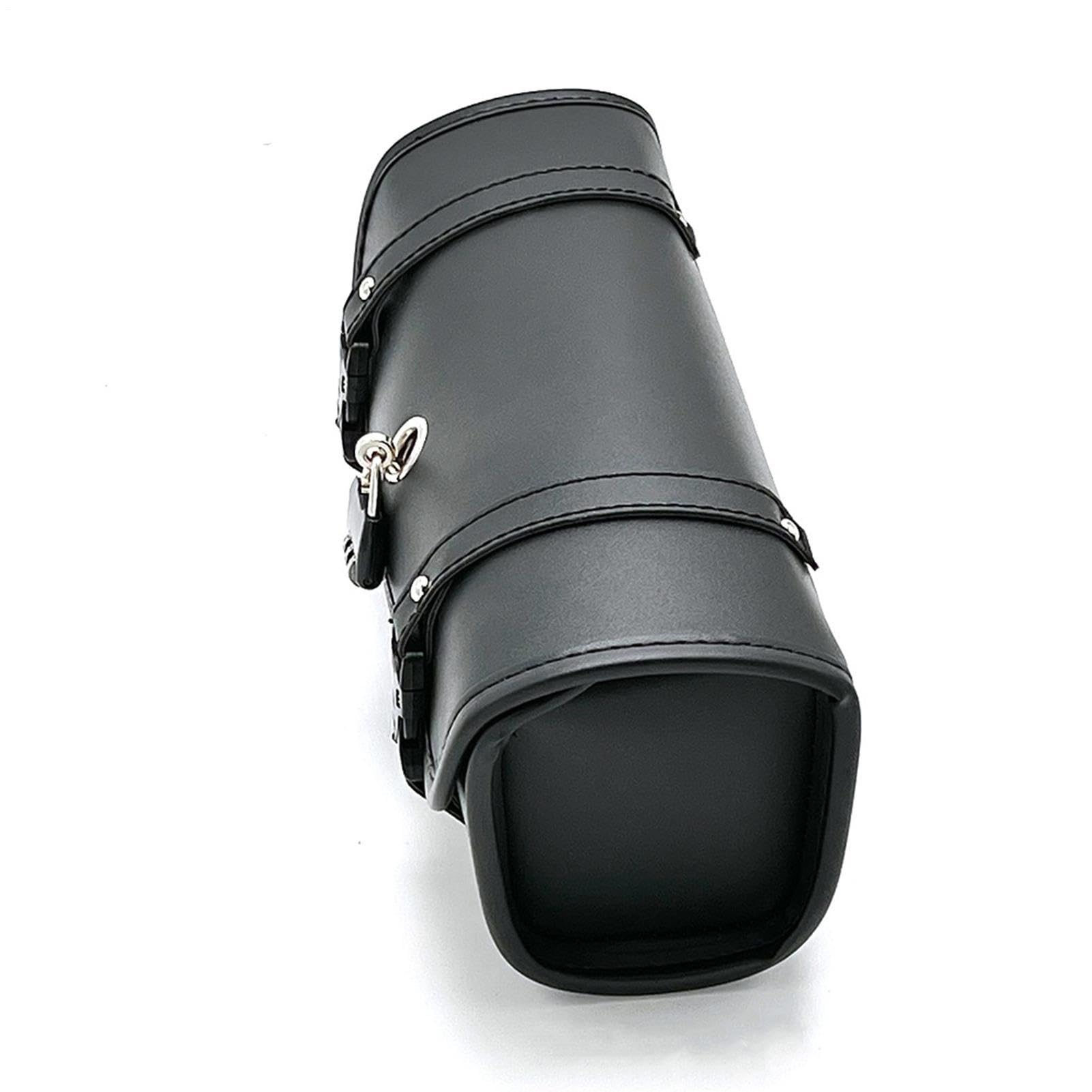 Sacoche de guidon de moto - Sacoche de selle de fourche avant - Sacs imperméables en cuir PU - Ensemble de moto rétro cool - Fourches avant verrouillables - Kit de rangement pour tourisme, trajets