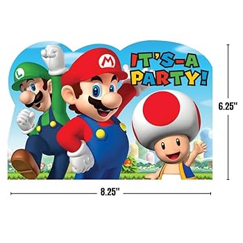 Amazon.co.jp: スーパーマリオブラザーズポストカード招待状[8個