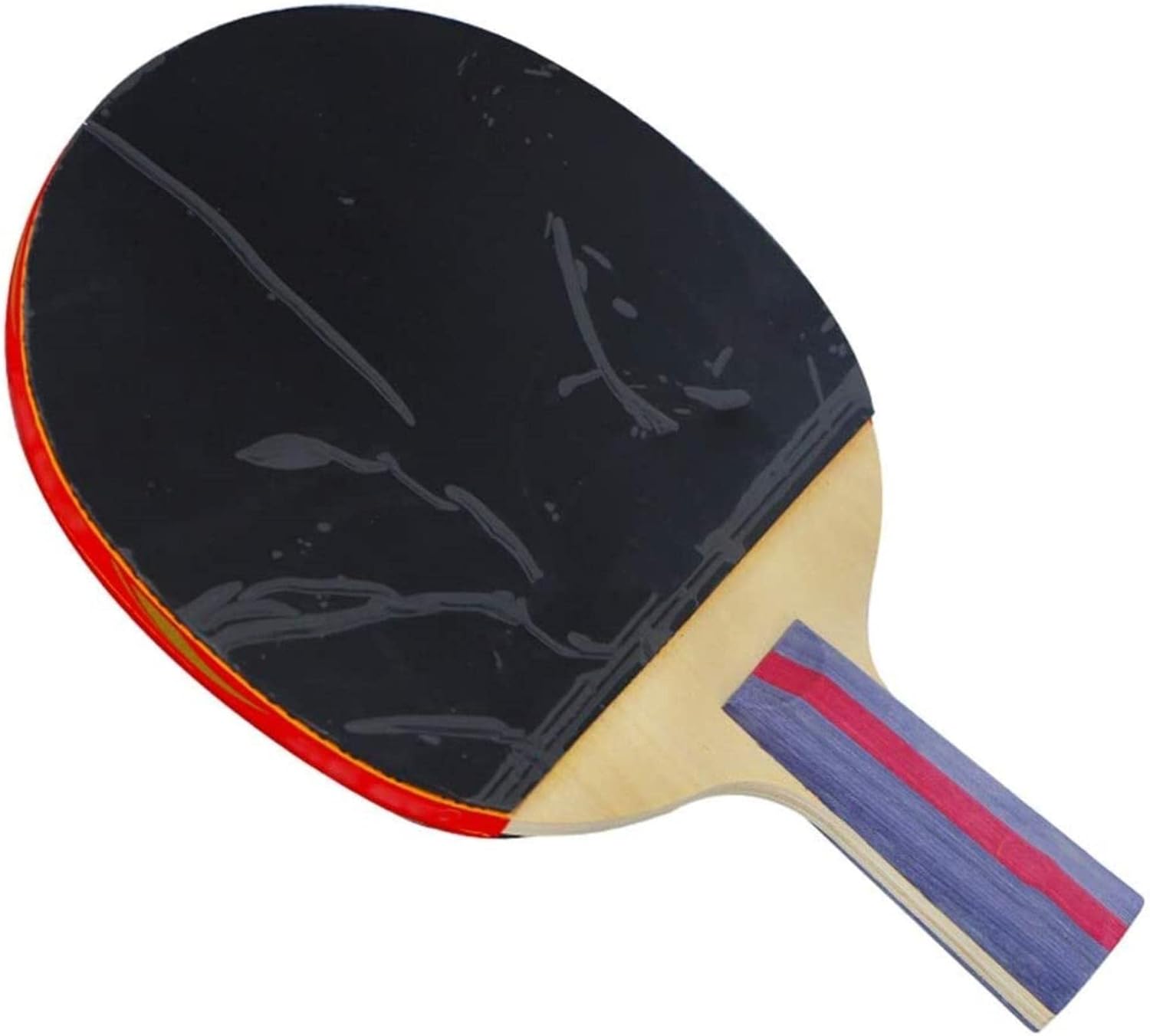 Ping Pong Paddle 2 Star Single Shot Level Fitness Training Suitable for Beginners and Children Table Tennis Rackets Table Tennis Paddle Set (Color : Black Red)