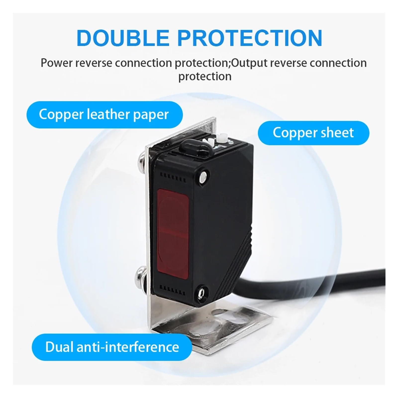 10 cm 80 cm 2 m 5 m Rilevamento del sensore di prossimità fotoelettrico a riflessione diffusa E3Z D61 D81 D62 D82 T61 T81(E3z-d62 Npn,Anti Interference)
