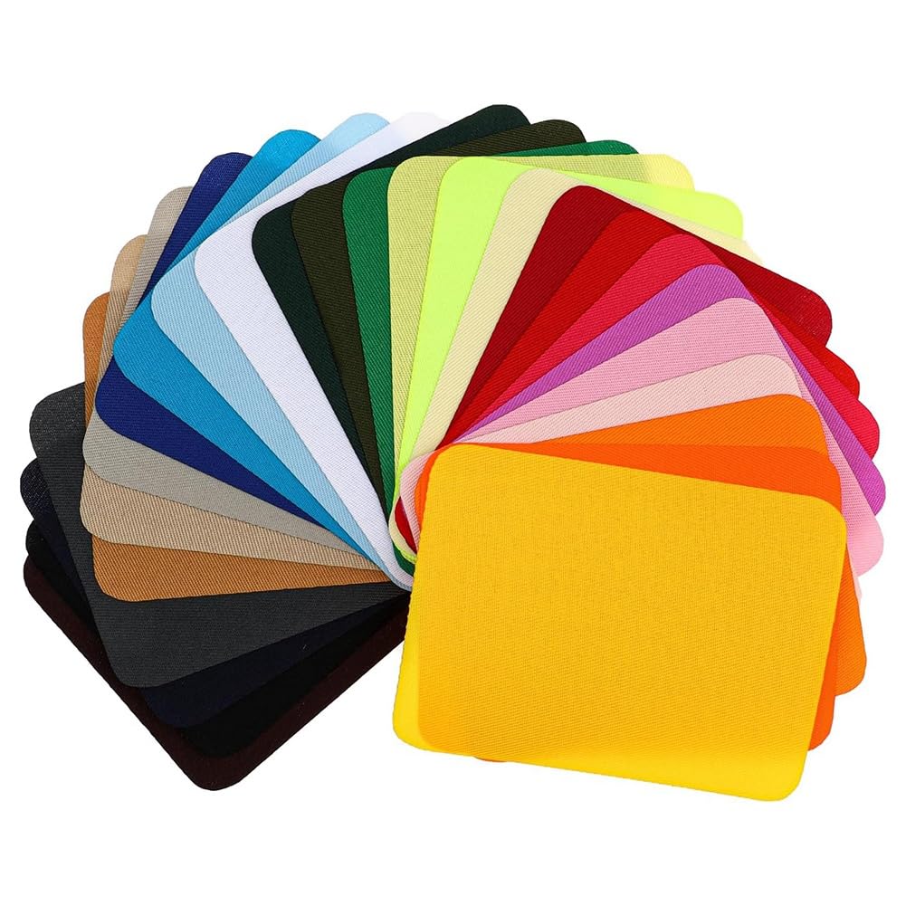 CTRLZS 26 PCS Iron on Patches for Clothing Repair Multi-Colored Fabric Patches for Jeans and Clothings Repair Kits