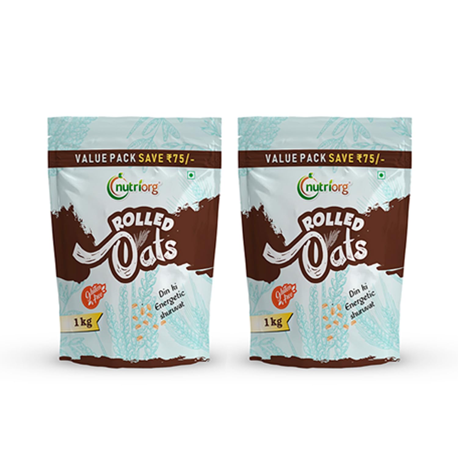 Nutriorg Organic Rolled Oats 2 Kg | Gluten Free Oats | Wholegrain Oats | High Fiber & Protein-Rich Oats | Ideal for Weight Loss & Breakfast | 100% Natural Oats (B08RXBHLHL) Amazon Price History, Amazon Price Tracker