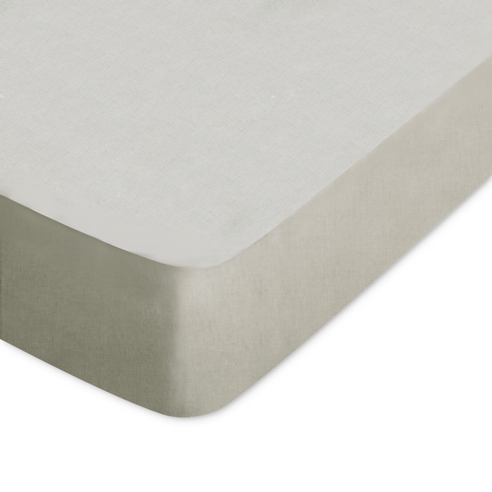 Linnea Drap Housse uni 70x190 cm Bonnet 40 cm 100% Coton Alto Marron Chamois