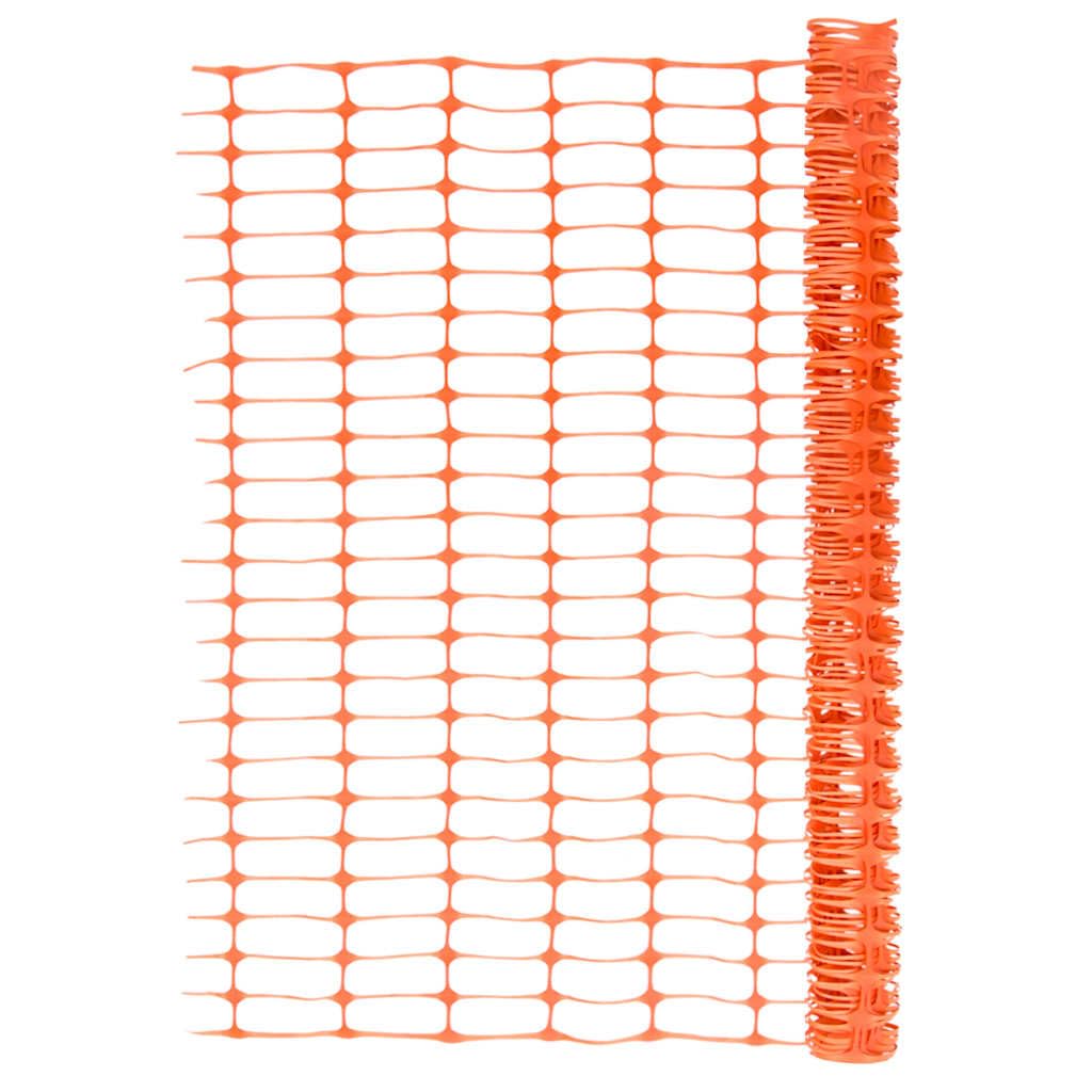 Clôture de Jardin Orange 1 x 50 m, Filet de Chantier Temporaire en PEHD, Barrière de Sécurité et de Signalisation pour Travaux Routiers et Événements Sportifs