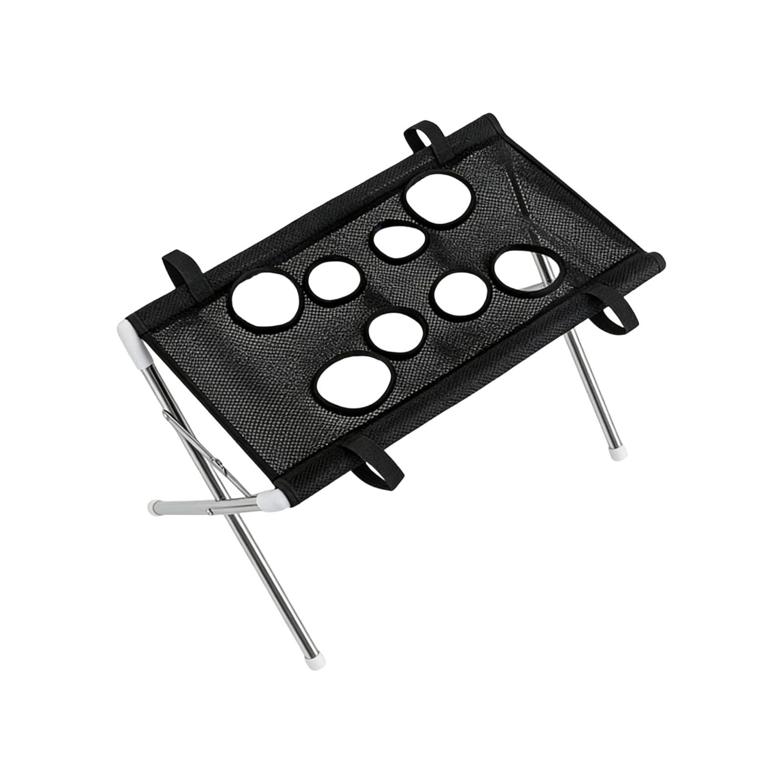 Pet Grooming Stand Foldable Cat Dog Grooming Stool Bathing Station (Black, One Size)