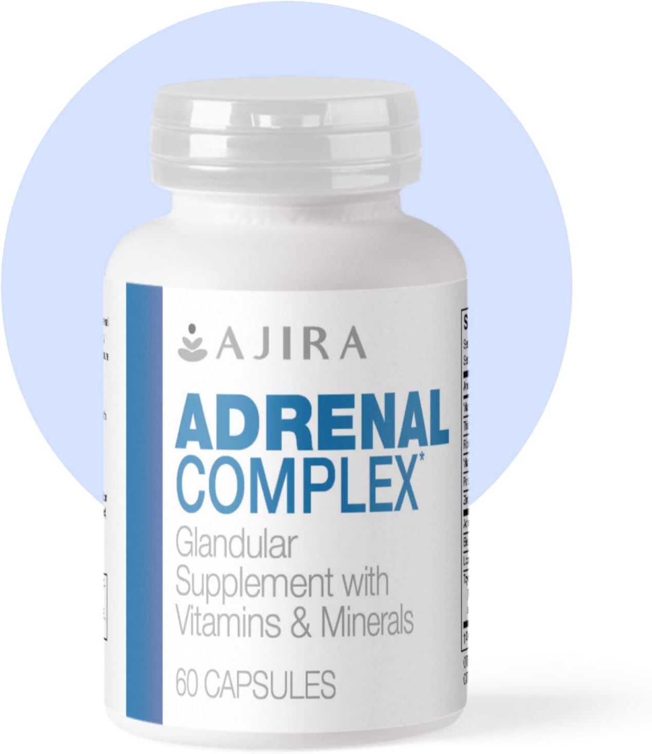 Ajira Adrenal Support Complex (60 Capsules) Glandular Fatigue Supplement | Vitamin B6, Zinc, Licorice Root | Healthy Weight Management, Appetite Control, Stress Relief