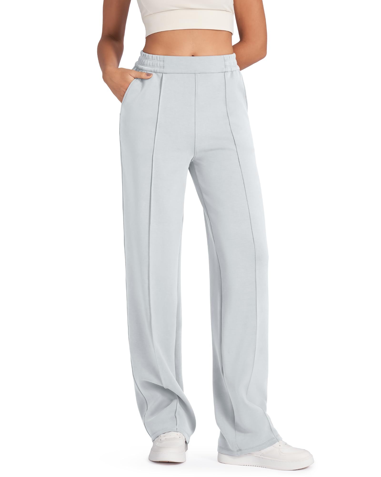 G4Free Smoofit Modal Soft Women Wide Leg Sweatpants with Pockets Yoga Pants Casual Lounge Trousers 25"/27"/29"/31"/33"