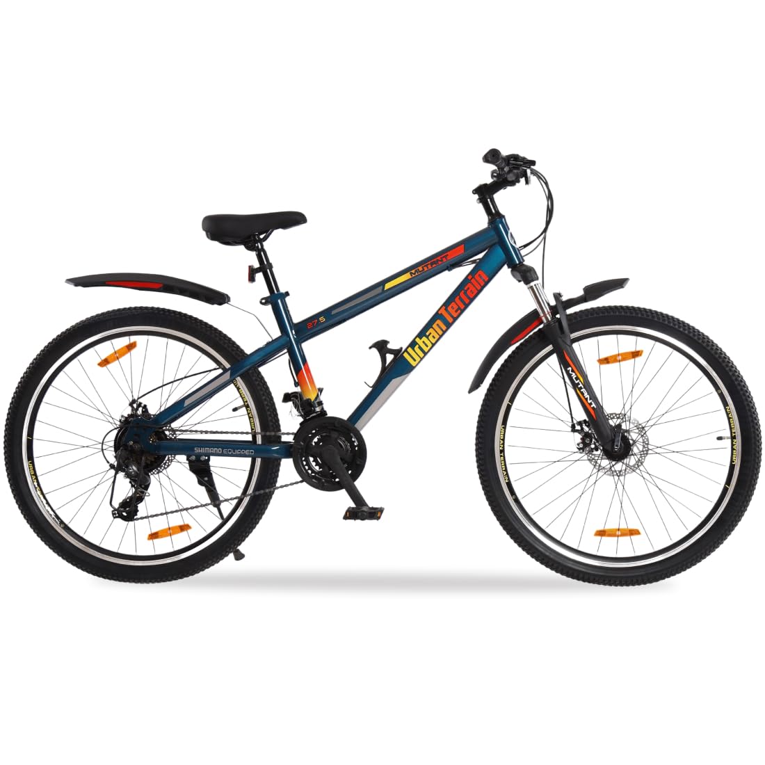 Urban Terrain Mutant 27.5 inch Cycle/Bicycle Steel MTB (21 Speed) Gear Bicycle for Men/Boys with Front Suspension & Dual Disc Brake Mountain Bike | Ideal for 15+ Years, Frame Size : 17 inch (Blue) (B0BMXB996X) Amazon Price History, Amazon Price Tracker