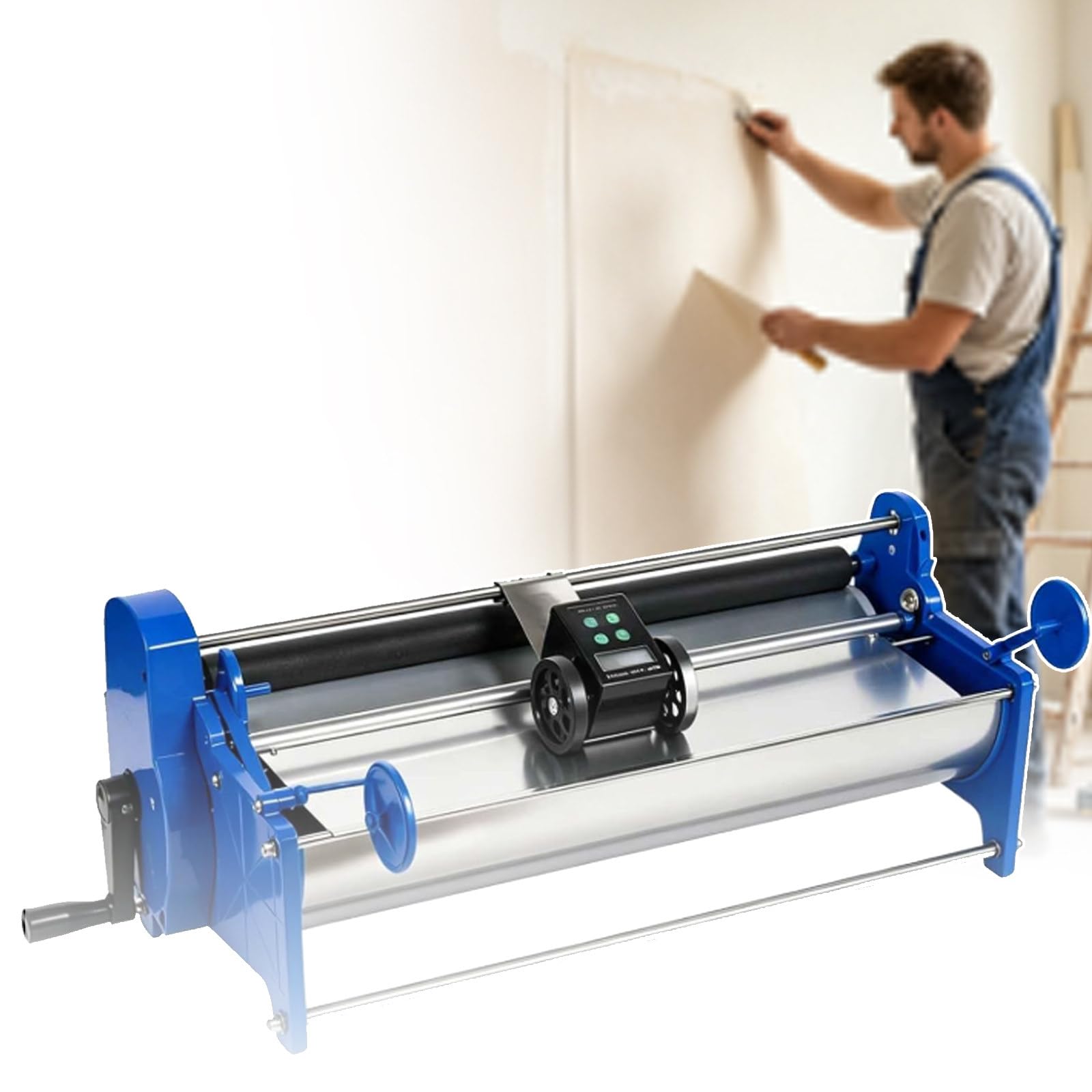 Macchina per Incollatrice per Carta Da Parati a Manovella per Progetti Di Decorazione Murale Domestica,Applicatore per Colla Da Parati Da 53 Cm, Spessore Regolabile, Per Un'applicazione Uniforme