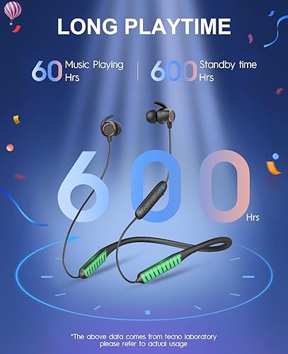 Miniatura 2 de Auriculares inalámbricos, TECNO B1 Bluetooth 5.0 IPX5 impermeable, 500 horas de tiempo de espera, 38 horas de reproducción, Bass+ HD estéreo,