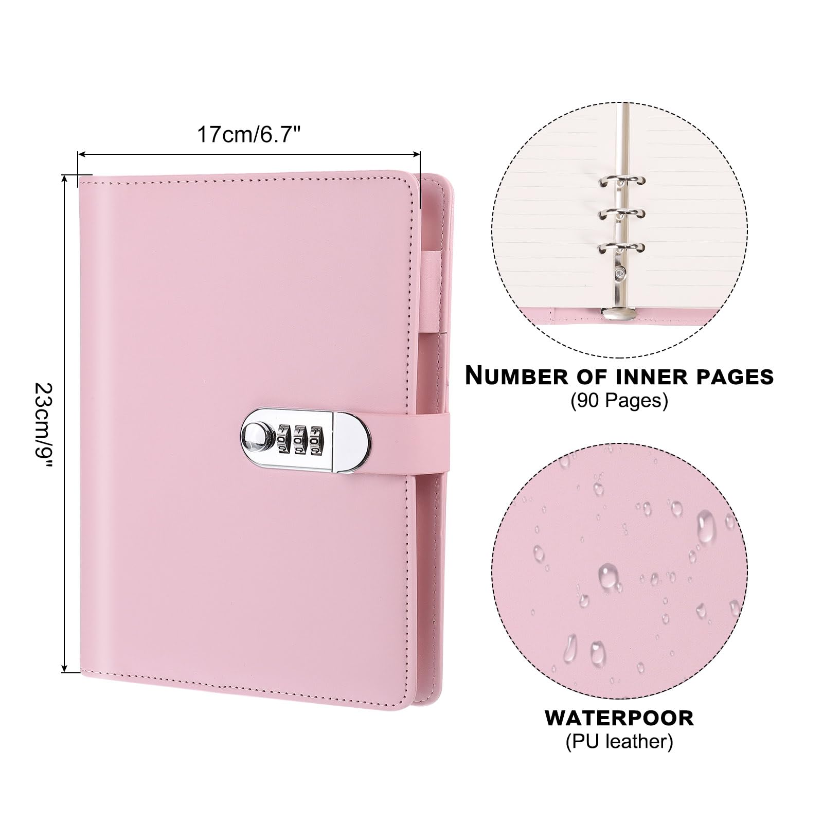 PATIKIL A5 Diary with Lock - Image 2