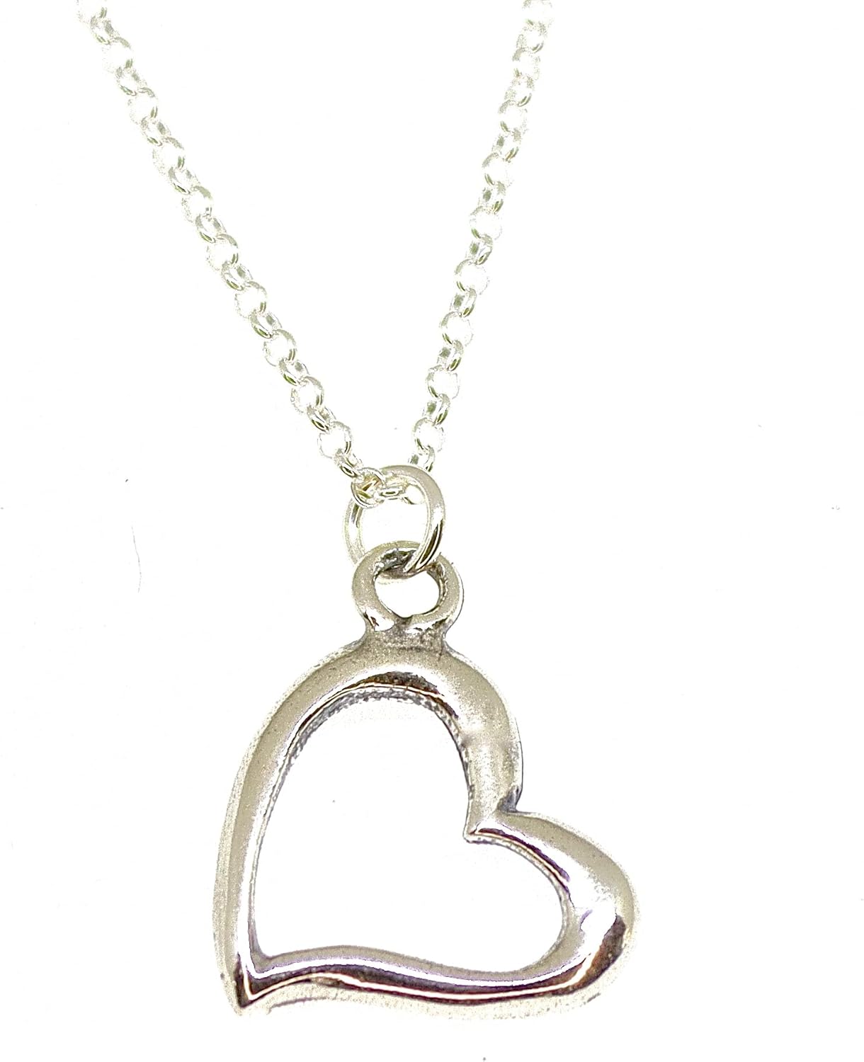 Lianie Heart necklace pendant for woman and girls, Sterling silver 925 side heart necklace, Small heart pendant - Image 2