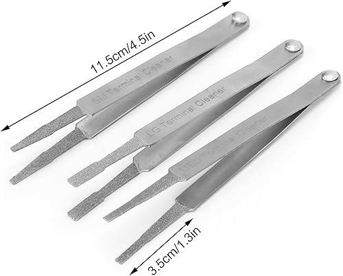 Miniatura 2 de Herramienta de limpieza de terminales, juego de limpiador de terminales de 3 piezas, limpiador de contacto eléctrico, herramienta de hardware de