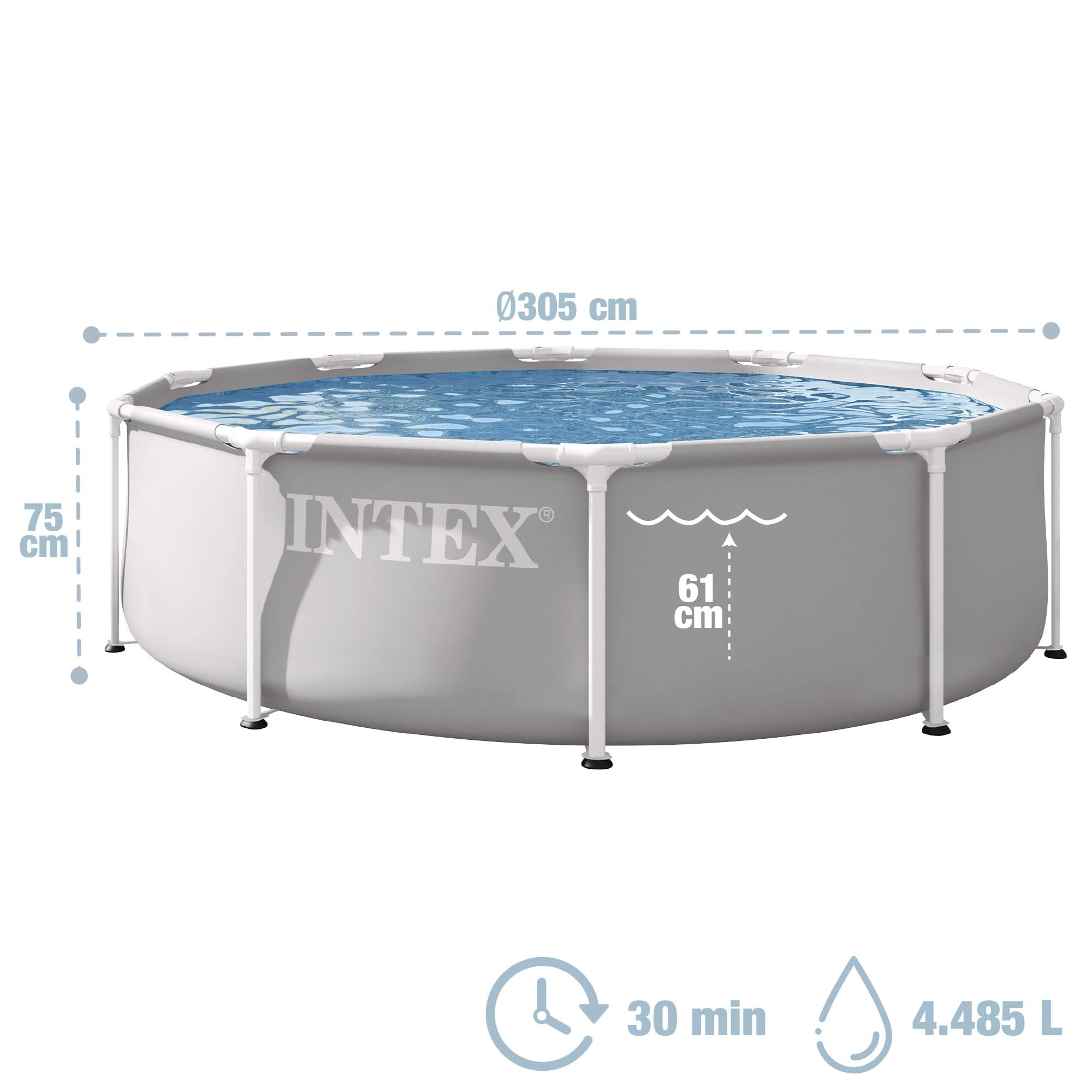 Intex Piscine 26700ND 3,05 m x 76 cm à Structure Prism Premium Piscine Seule