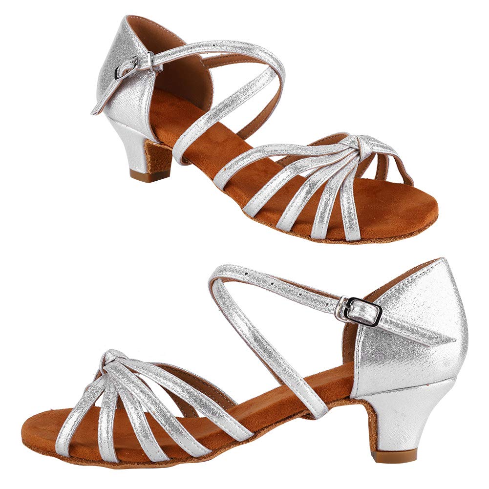 Chaussures De Danse Latine Pour Filles – Marron – Talon 4 Cm – Respirantes Et Antidérapantes | Taille 28 à 36