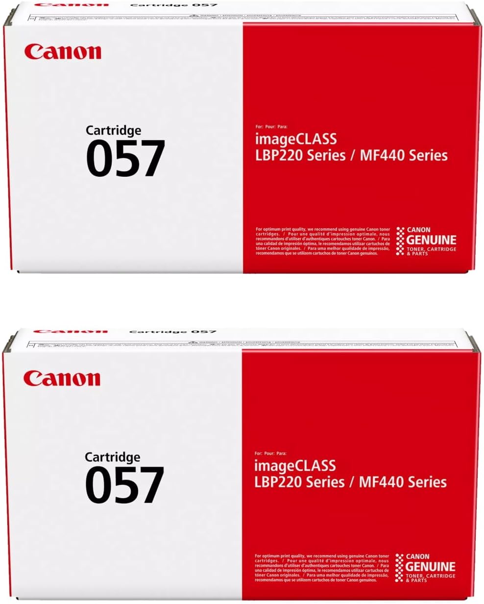 Canon CRG-057 Black Toner Cartridge, 3009C001AA, 2-Pack