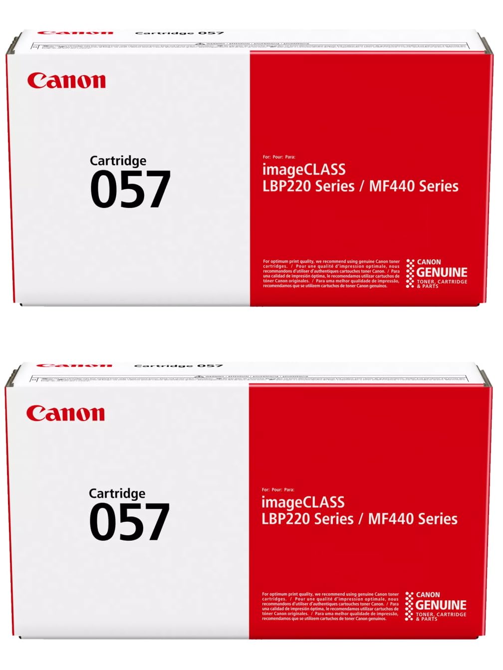 Canon CRG-057 Black Toner Cartridge, 3009C001AA, 2-Pack