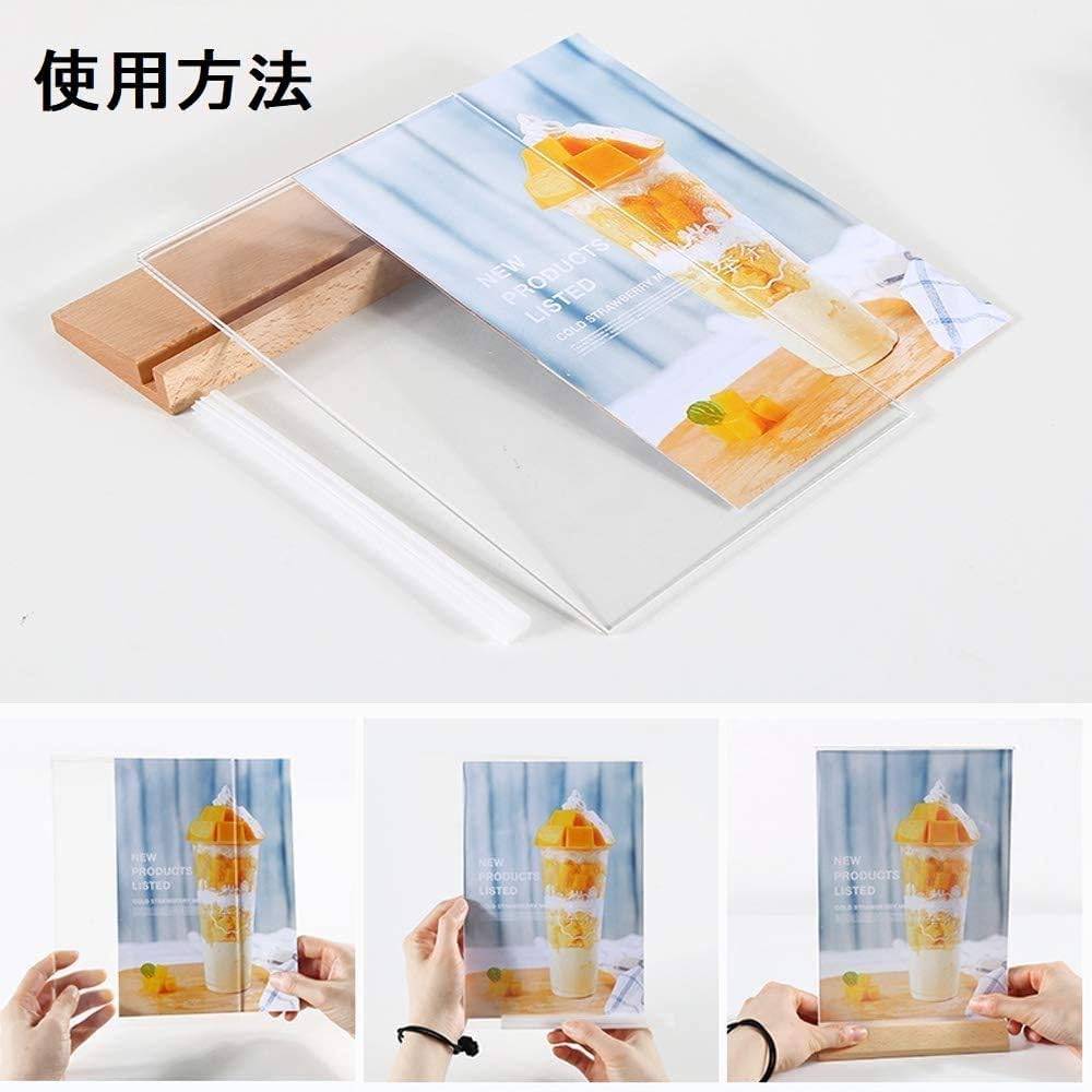 Amazon | siawadeky サインホルダー 2個セット A6サイズ 両面