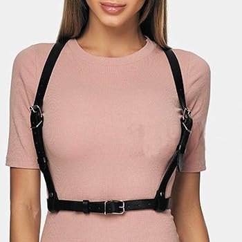 Catena Per Corpo In Pelle Zookey - Accessorio Punk Per Donne, Nero - Foto 14