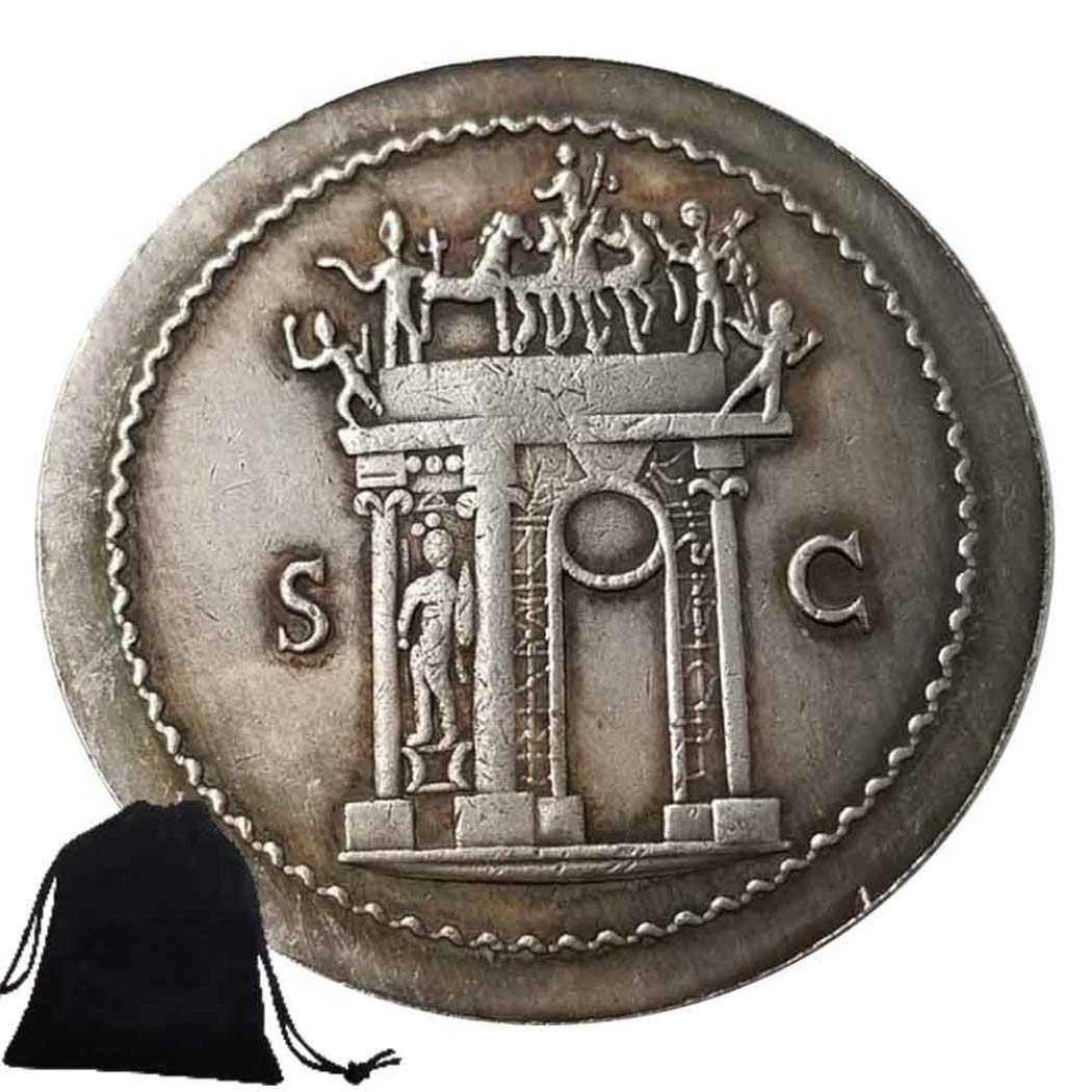 Jearls Discover Roman Coins Roman Empire Old Coin Funny Challenge Coins -Good Nickel Commemorative Old Coin-Carved Art for Friends+KaiKBax Bag Favorite gift