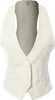 Design by Olivia Women's Dressy Casual Versatile Racerback Vest Tuxedo Suit Waistcoat