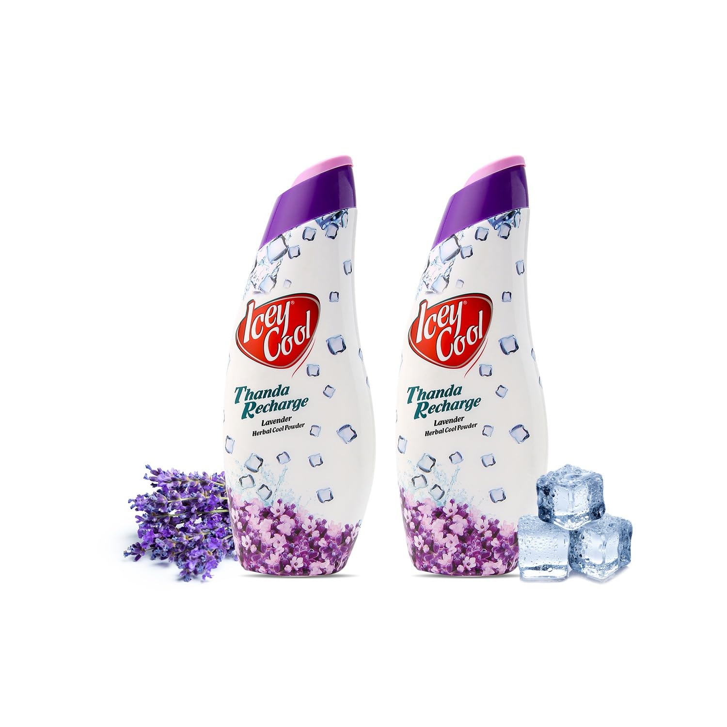 LABOLIA Icey Cool Lavender Herbal Prickly Heat And Ice Cool Body Talcum Powder | Instant Cool, Lasting Freshness (300G, 2)