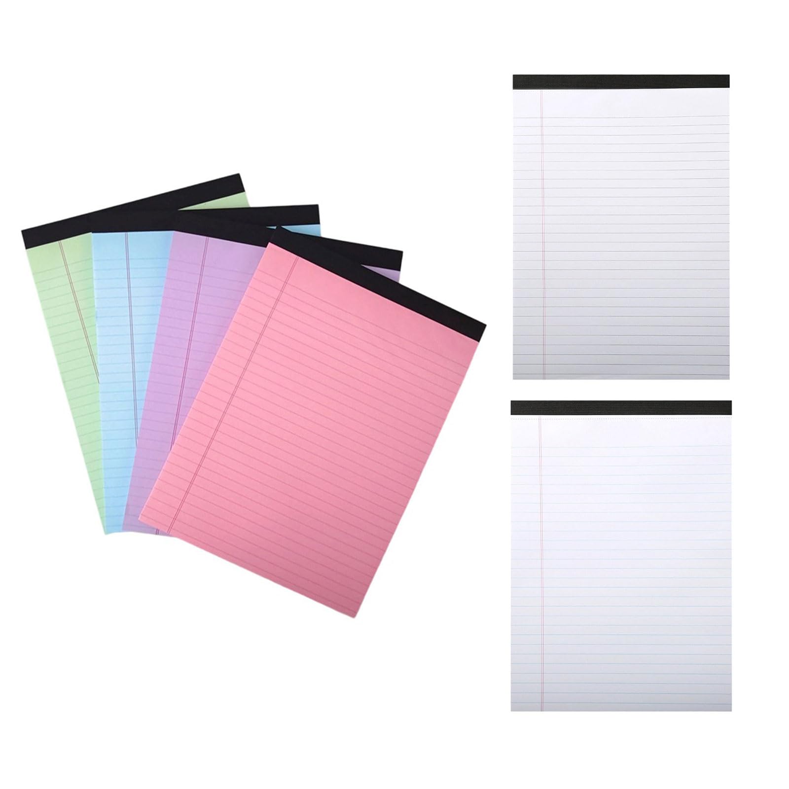 Quaderni colorati formato lettera da 4 Blocco note foderato da 50 fogli ciascuno per studenti Ufficio Pianificazione quotidiana professionale Set quaderni carta perforata Quaderni creativi