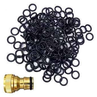 100 Pack Nitrile Rubber Gasket O-Ring Replacement NBR Sealing Fittings OD 16mm ID 11mm 2.5mm Width for Garden Hose Quick Connect System Faucet Joint Tap Connector Car Wash Water Gun