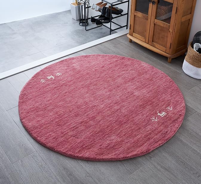 Amazon | グラムスタイル ギャッベ ラグ 絨毯 円形 120cm 天然 ウール