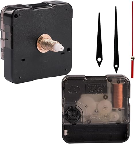 Petift Mecanismos de movimiento de reloj de pared de cuarzo con pilas, para reparaciĂłn de reloj de bricolaje reemplazo de piezas (horas, minutos y Petift Mecanismos de movimiento de reloj de pared de cuarzo con pilas, para reparaciĂłn de reloj de bricolaje reemplazo de piezas (horas, minutos y