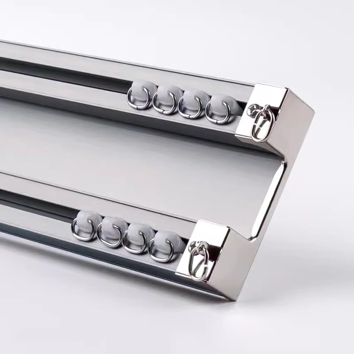 Rail de rideau de plafond et tringle à double rideau sur mesure de 1m à 5m