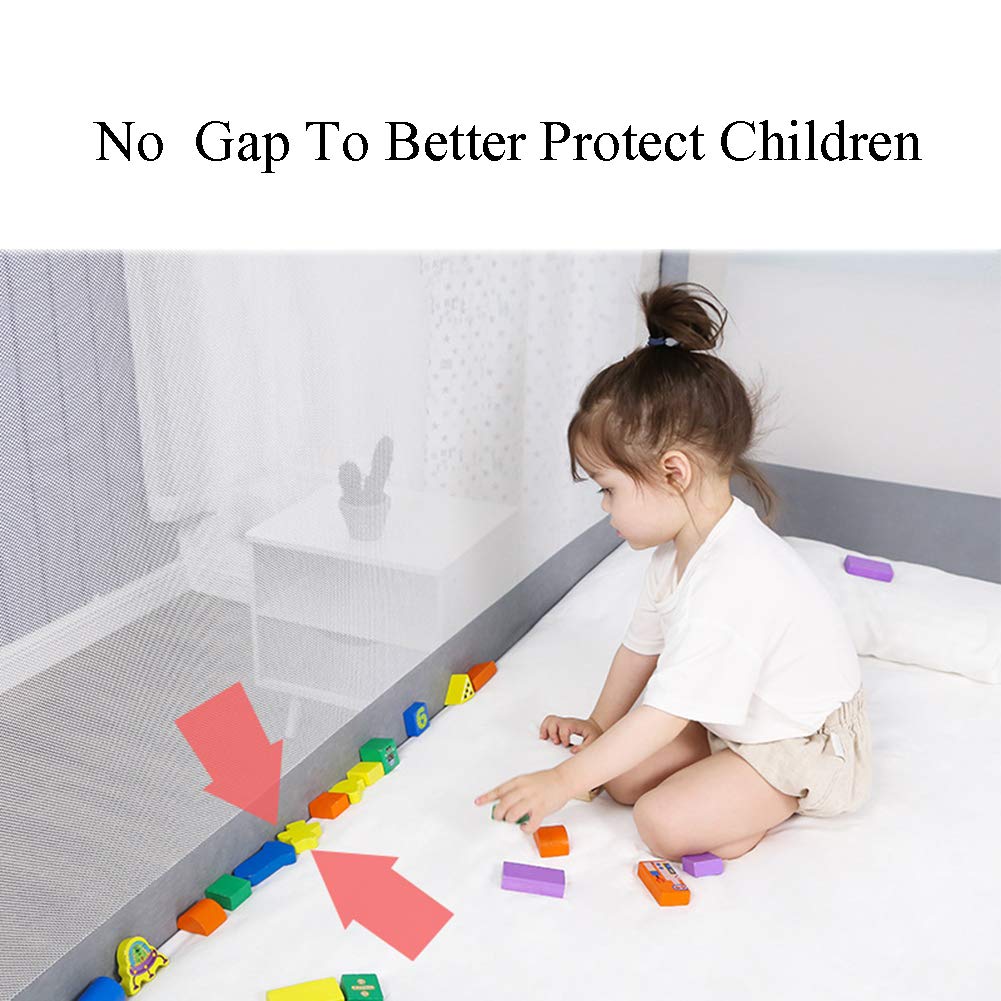 Sponde per Letto, Protezione di Sicurezza per Letto, sponda di Sollevamento Verticale, con Doppia Chiusura, Extra Lunga, per materassi Singoli, matrimoniali, matrimoniali e King Size, 59 po